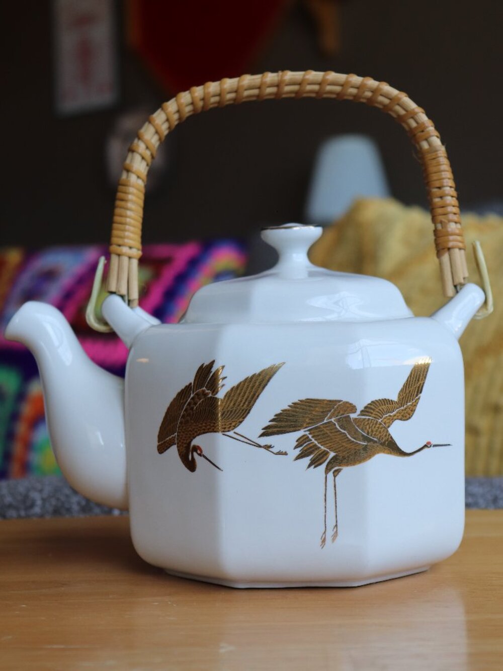 Vintage MCM Otagiri Sandhill Crane Teapot